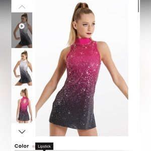 Jazz ombre sequin dance dress